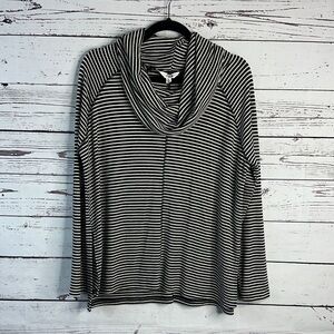 Jack by BB Dakota Monochrome Striped Cowl Neck Top